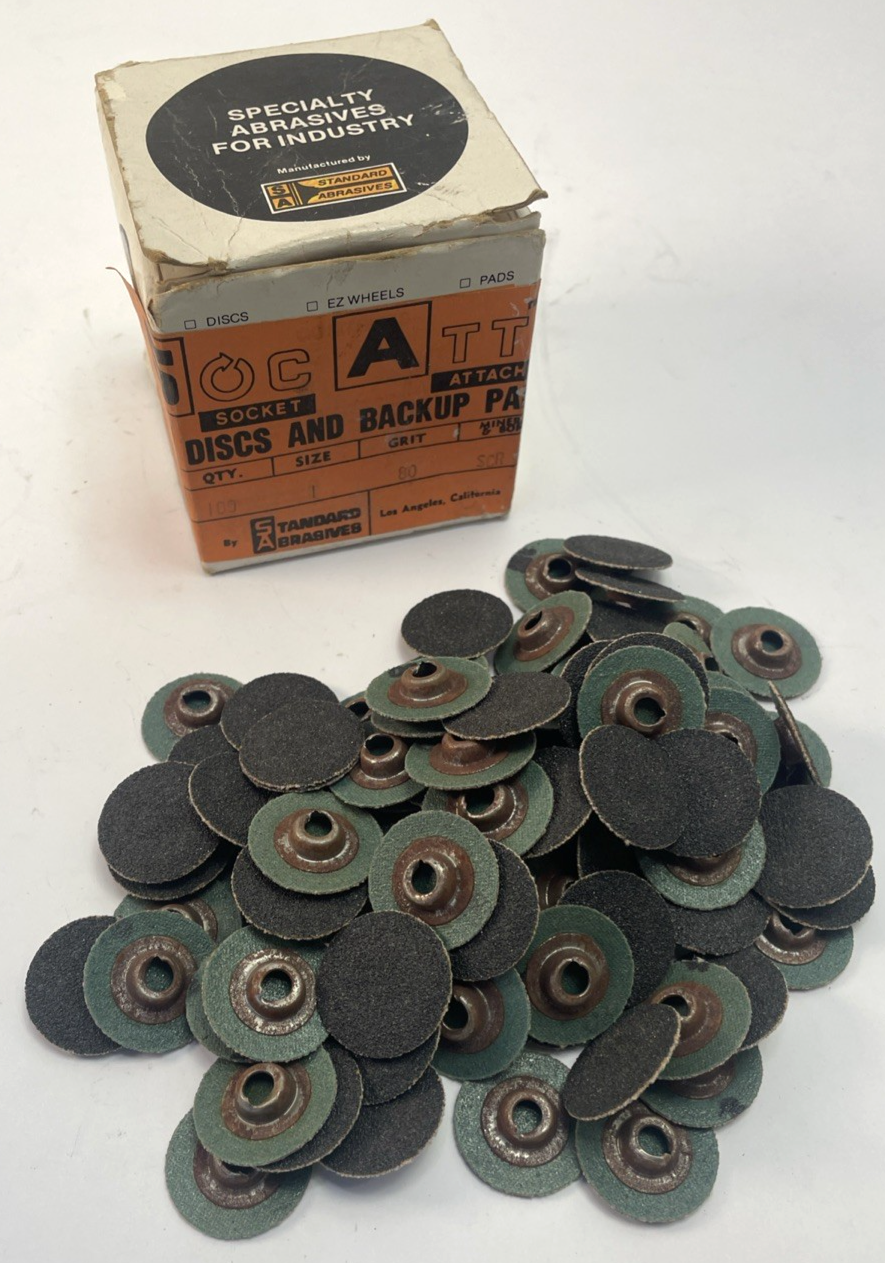 Standard Abrasives 52206 1" 80 Grit SOCATT A/O 2 PLY  Cloth Discs Qty.96