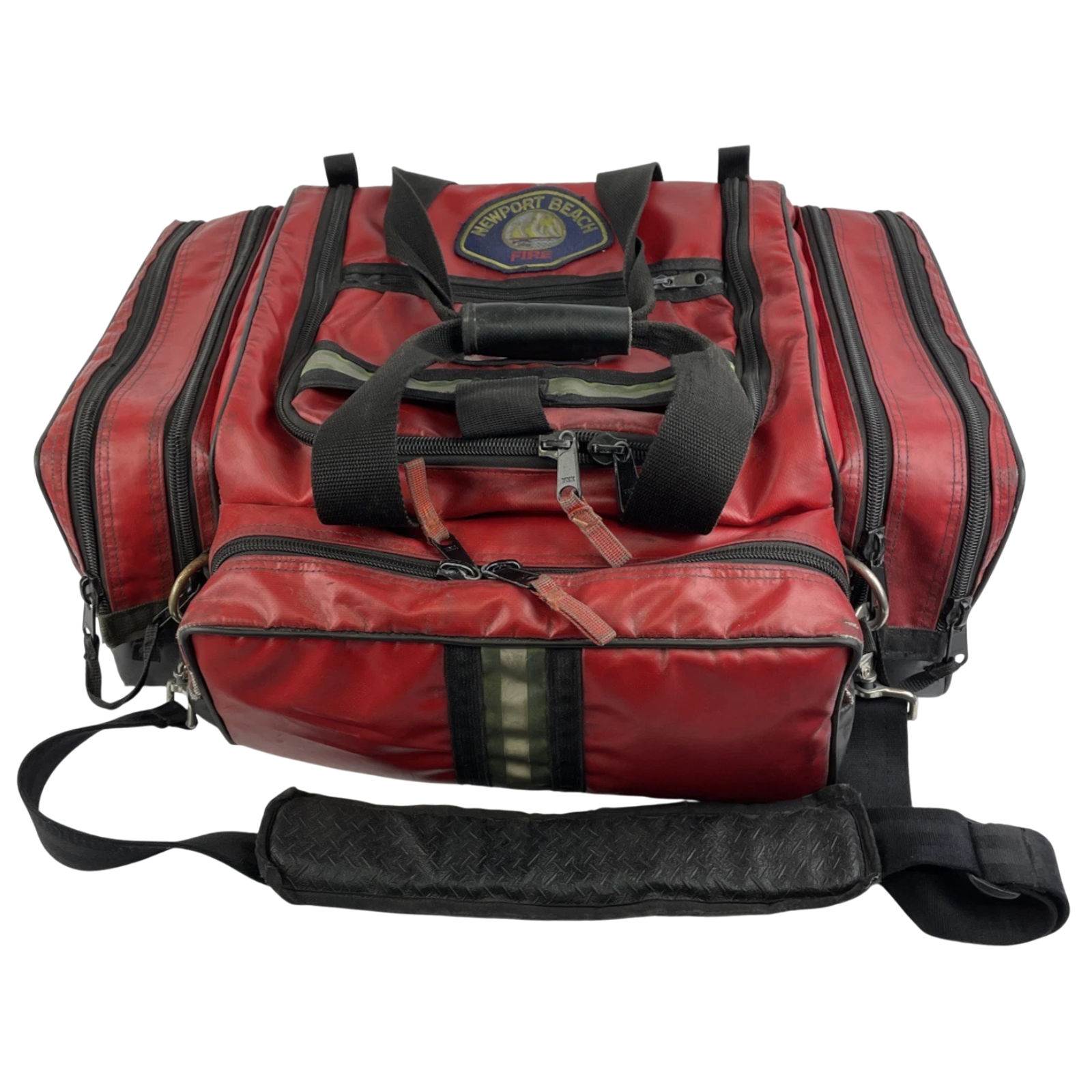 FIREFIGHTER Paramedic Equipment Padded Duffel Bag NEWPORT BEACH FIRE DEPT.  RARE