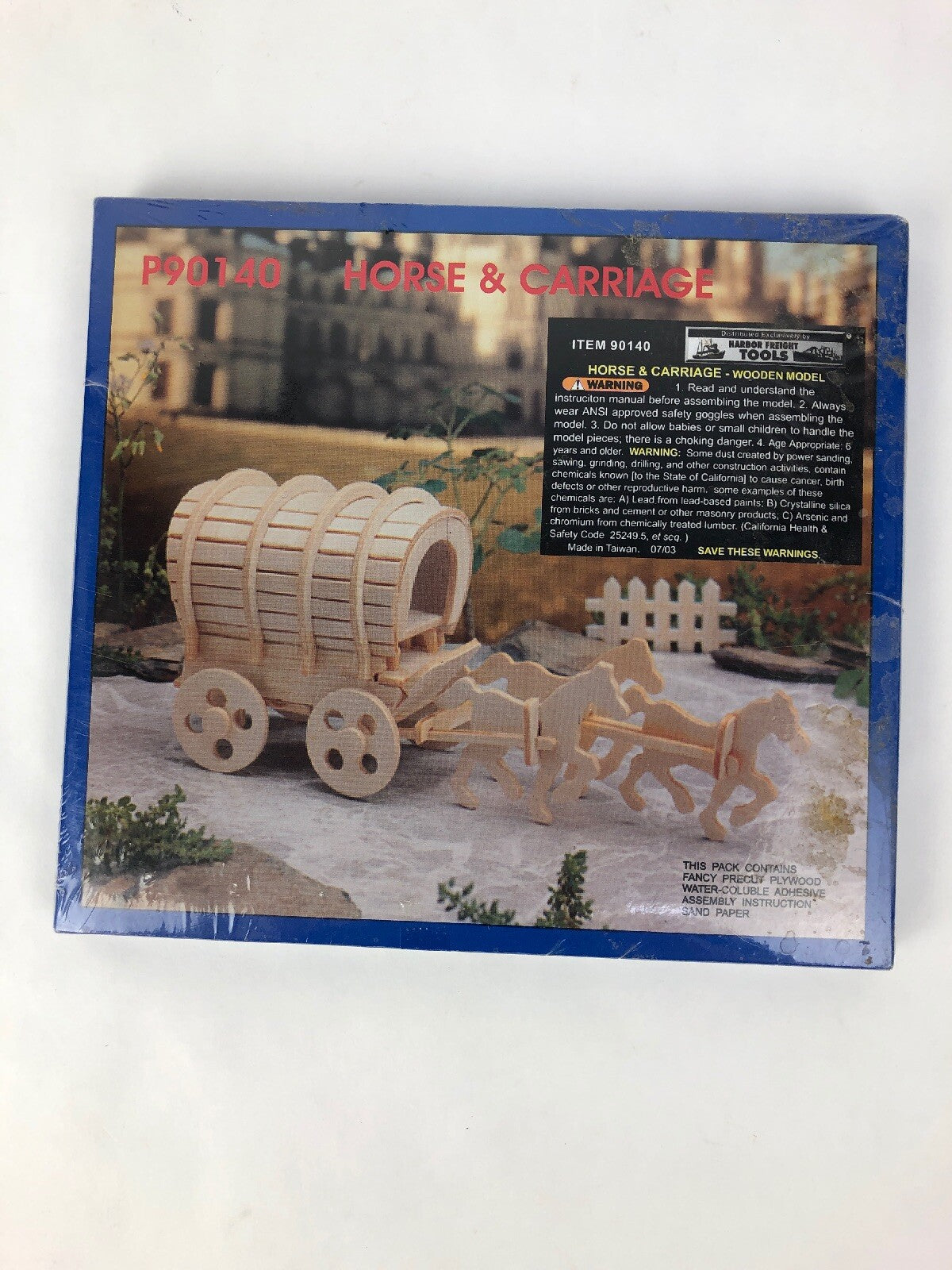 NEW Horse & Carriage Wooden Model #090140 DIY PLYWOOD PROJECT FSTSHP