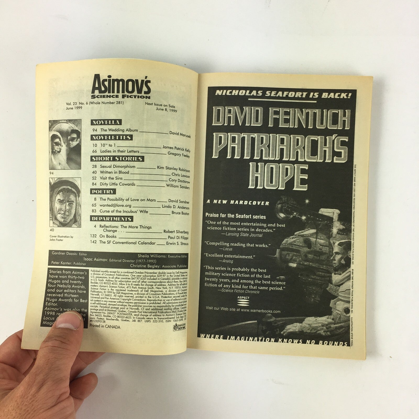 June 1999 Isaac Asimov's Science Fiction Magazine James Patrick Kelly David