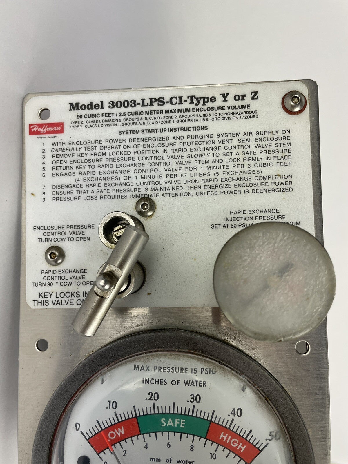 PEPPERL+FUCHS 3003 RAPID EXCHANGE PURGING SYSTEM 3003-LPS-CI-TYPE Y OR Z