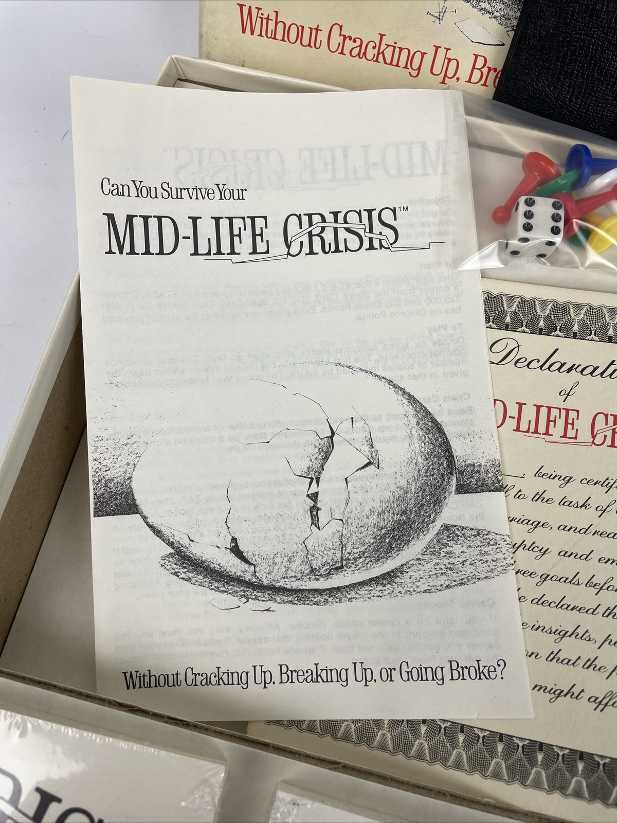 VINTAGE Mid Life Crisis Board Game COMPLETE The Game Works 1982 Old Humor Funny