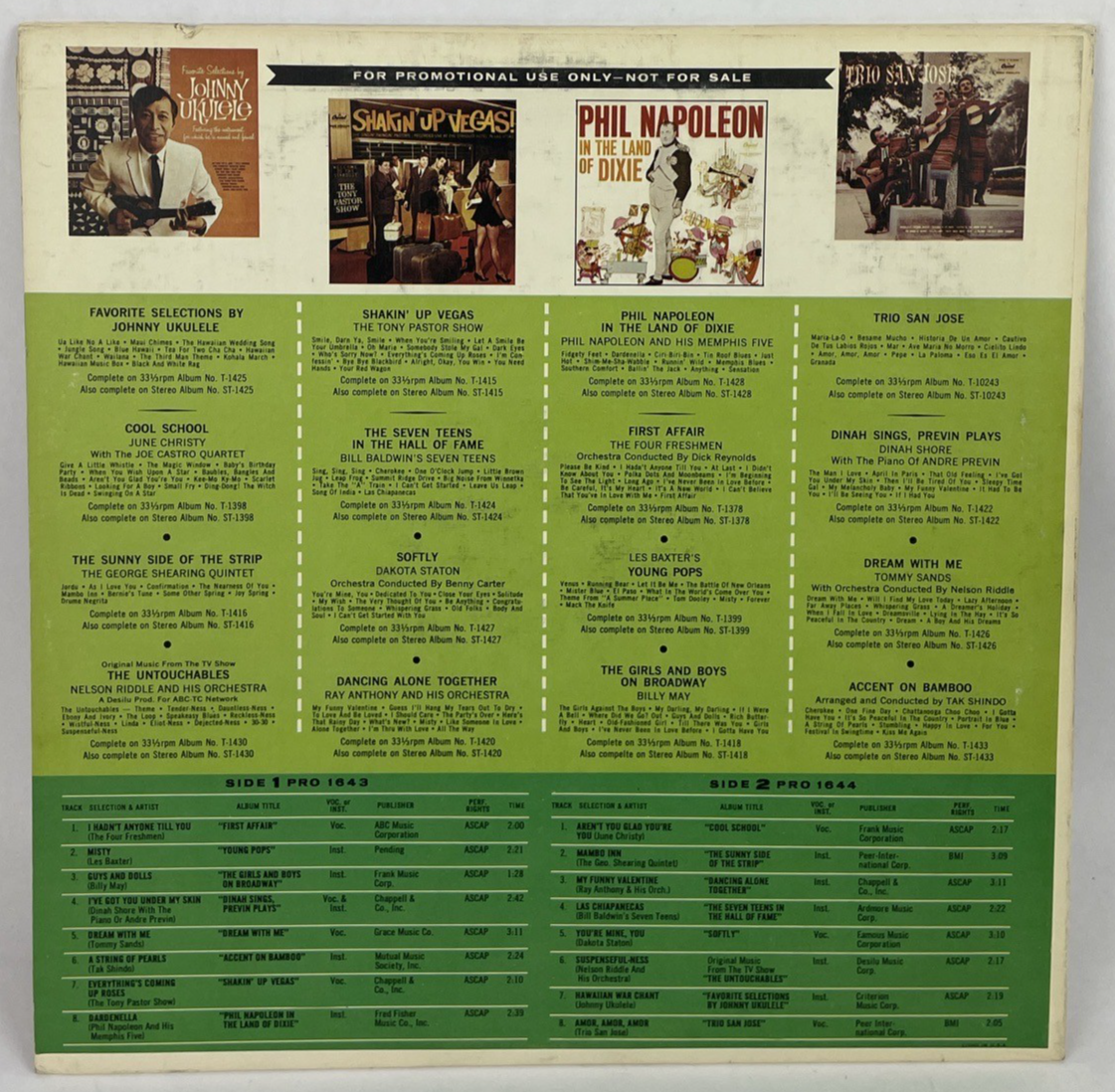 BMOC September 1960 Big Music On Campus Assorted Artists Promotional Copy