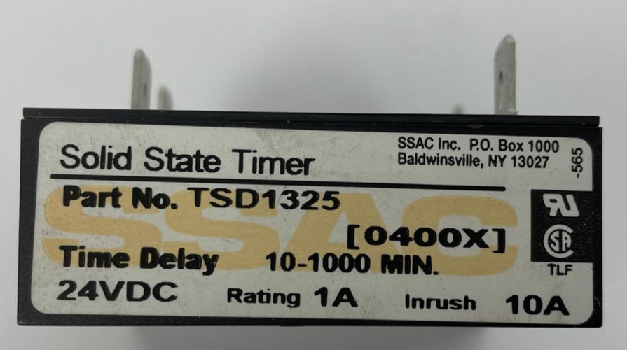 ABB SSAC Solid State Timer TSD1325 Time Delay 10-1000 Minutes 24VDC - USA MADE