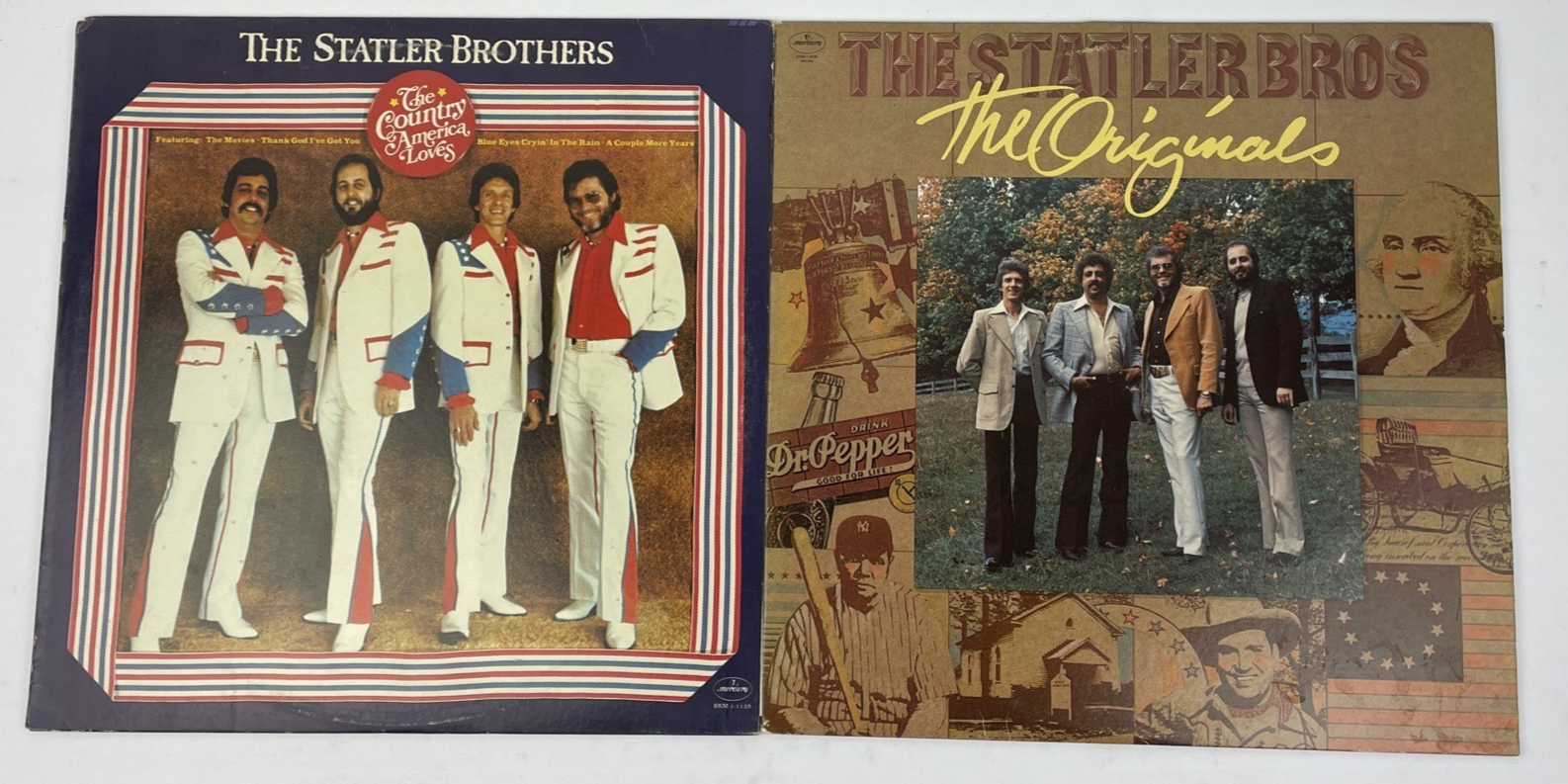 THE STATLER BROTHERS "The Originals" + The Country America Loves LP Vinyl Record
