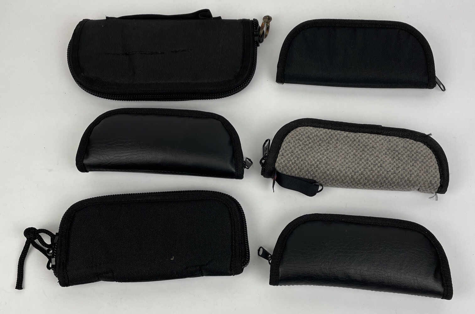 Lot of 6 Carry All Safe and Sound Zip-up Knife Case Large Size 3" X 7" PVK ++