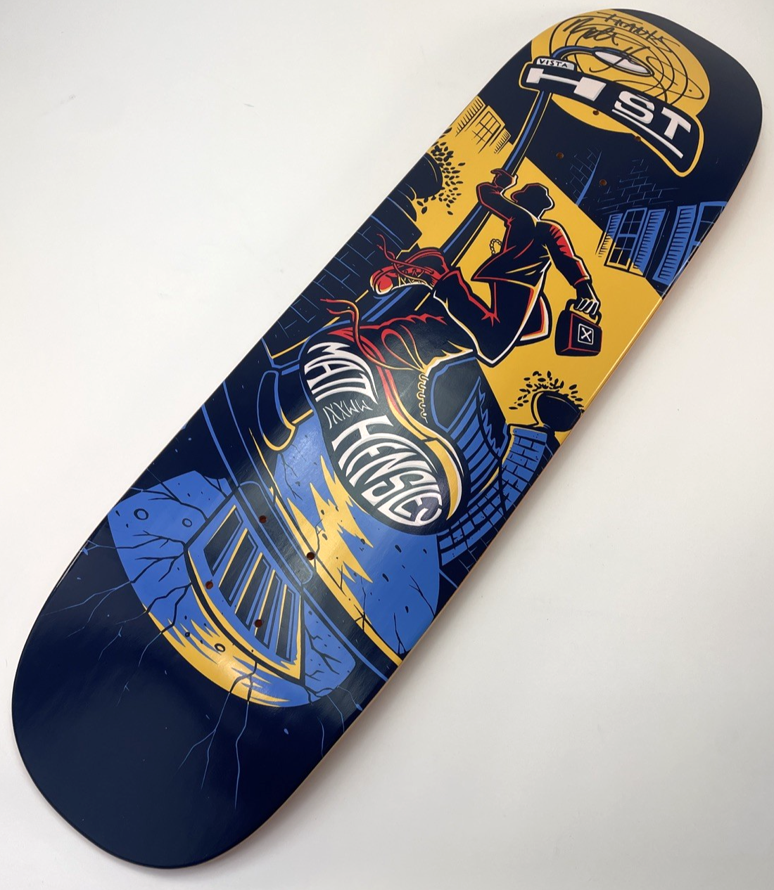 Matt Hensley H-STREET Vista Pole Swinger Skateboard Deck Signed 32" x 9"