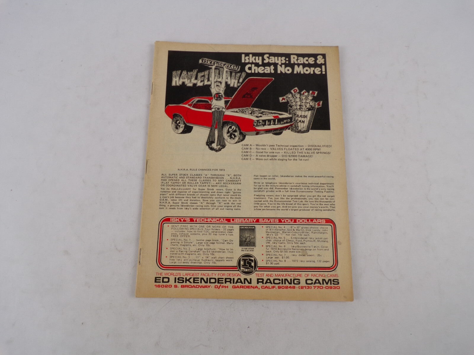 November 1970 Hot Rod Magazine Isky Says: Race & Cheat No More!Technical Librar