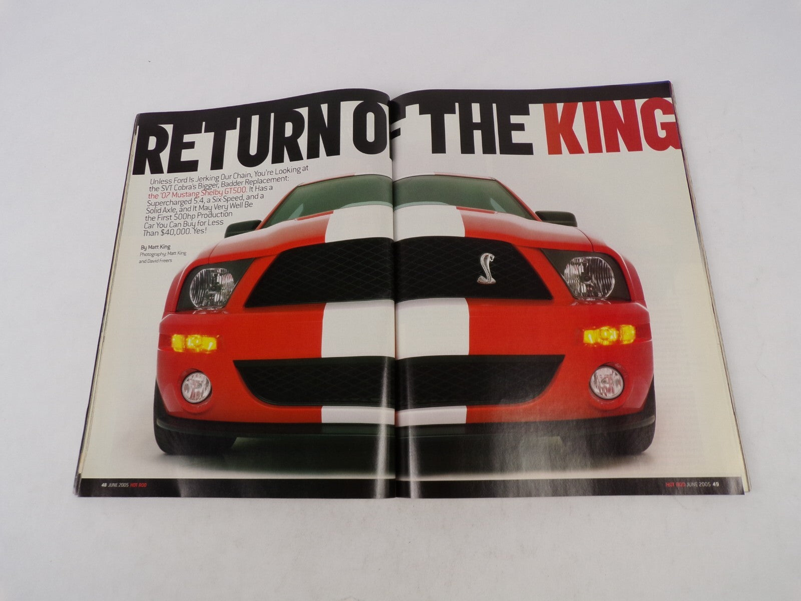 August 2005 Hot Rod Magazine Shelby Cobra Fastest Mustang Yet! You Are There As