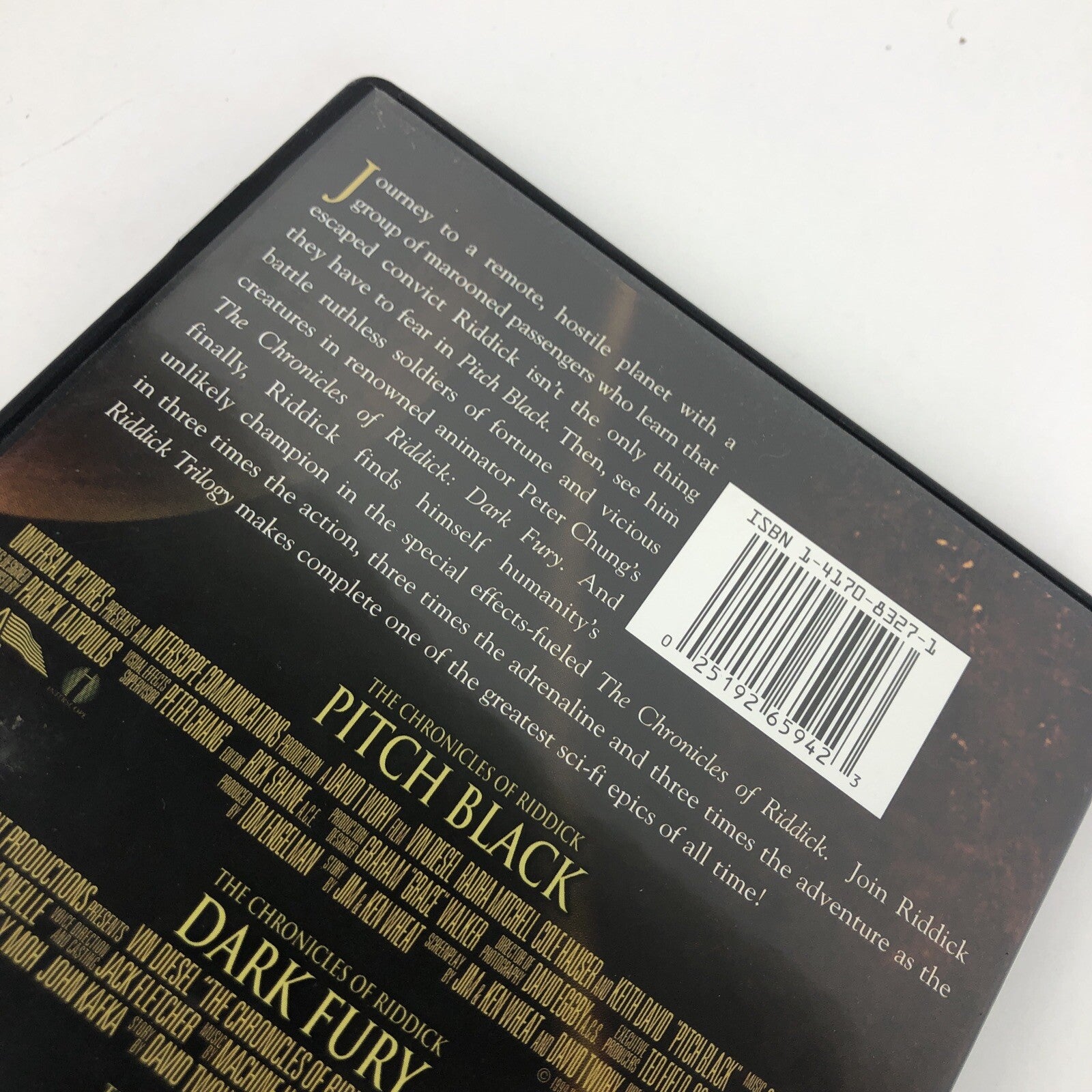 Riddick Trilogy (DVD, 2006) Pitch Black, Riddick, Dark Fury * Mint Discs