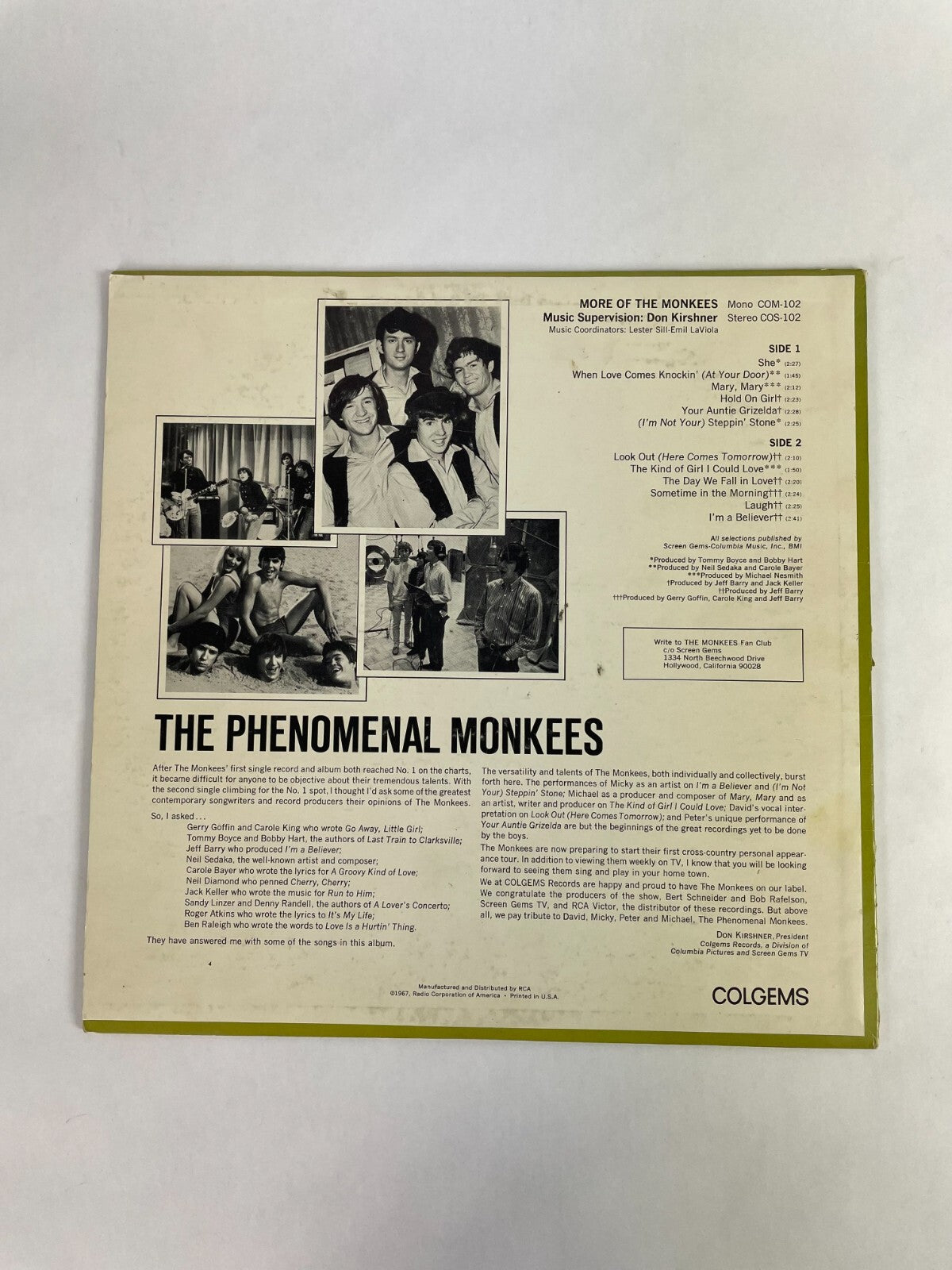 More of the Monkees Vinyl Record