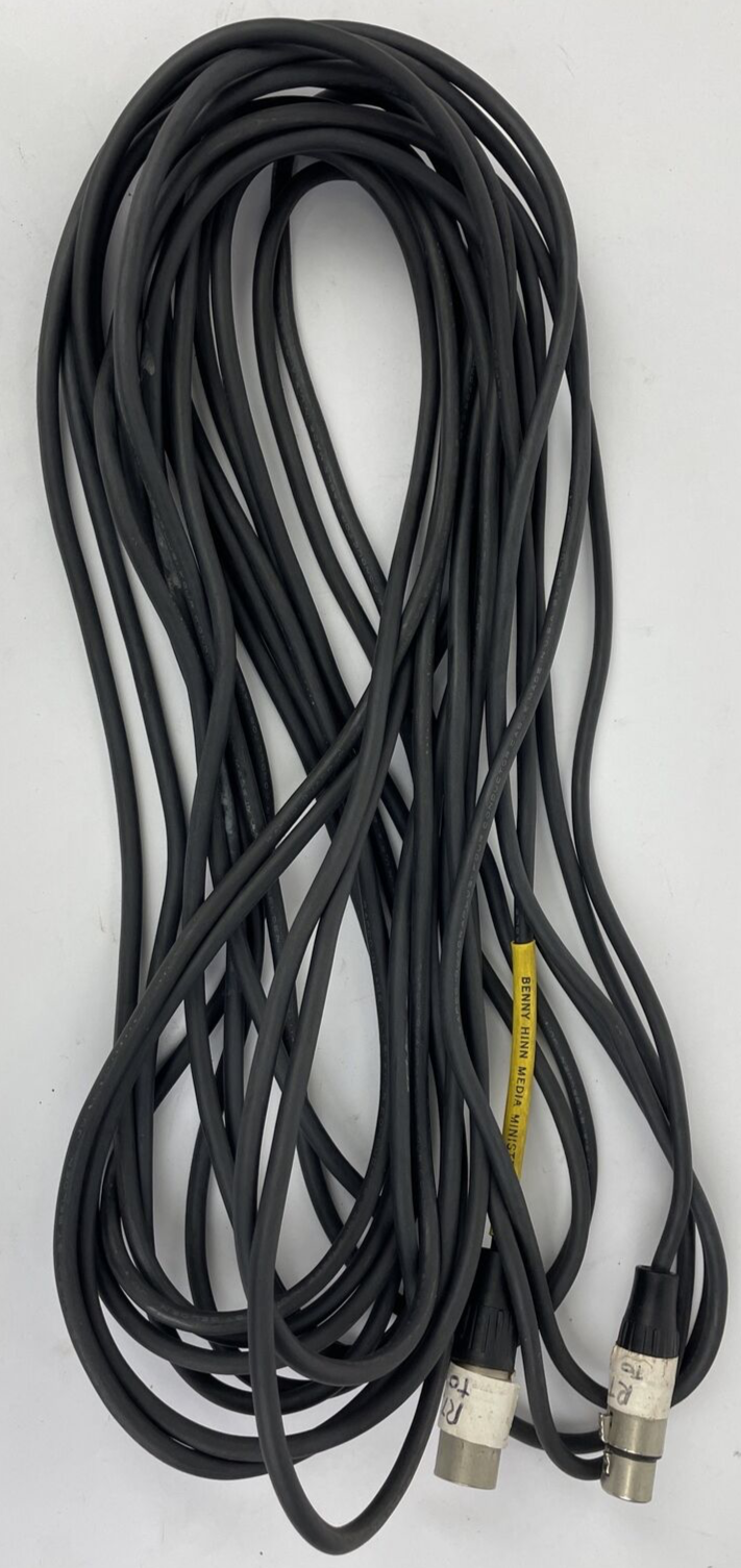 Neutrik XLR Microphone Cable Male To Female 3-Pin Mic Audio Lead 50ft Black VGC