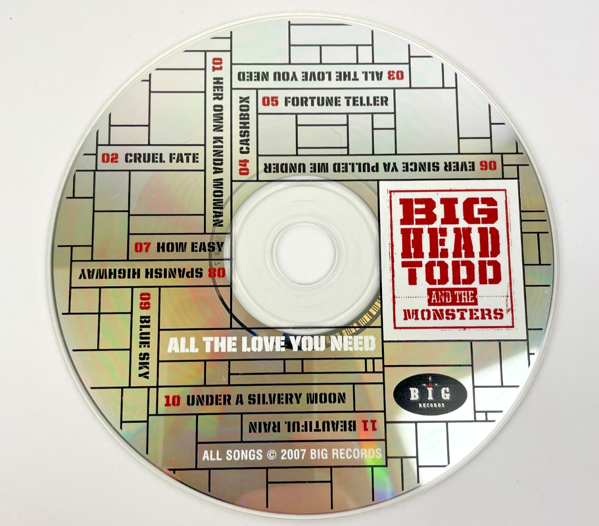 Big Head Todd & The Monsters All The Love You Need Digital Audio CD Big Rec.2007