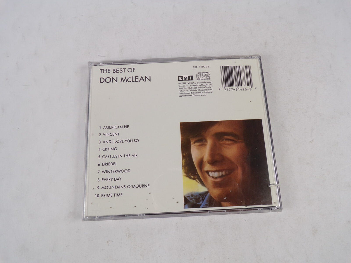 The Best Of Don Mclean American Pie Vincent And I Love You So Crying CastleCD#19