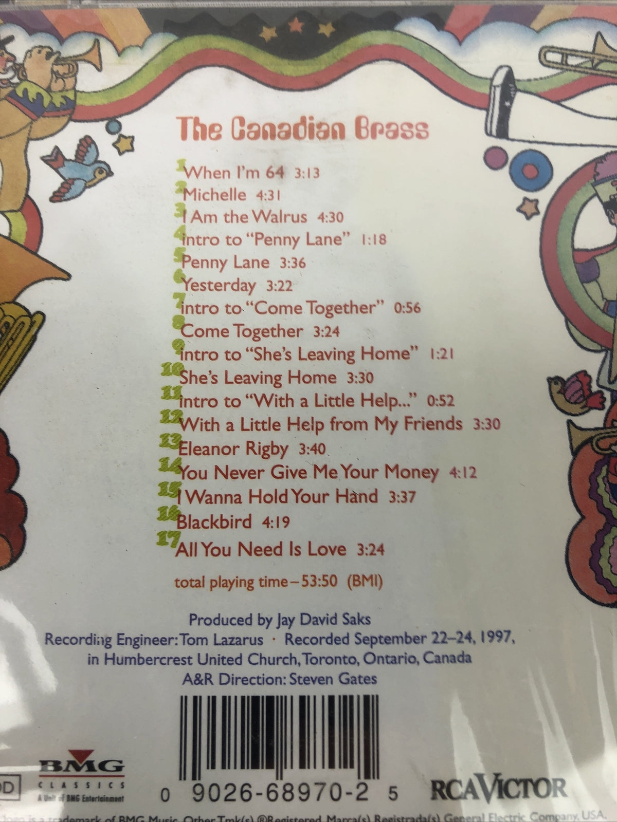 The Canadian Brass -  All You Need Is Love - The Beatles Covers Music CD - New