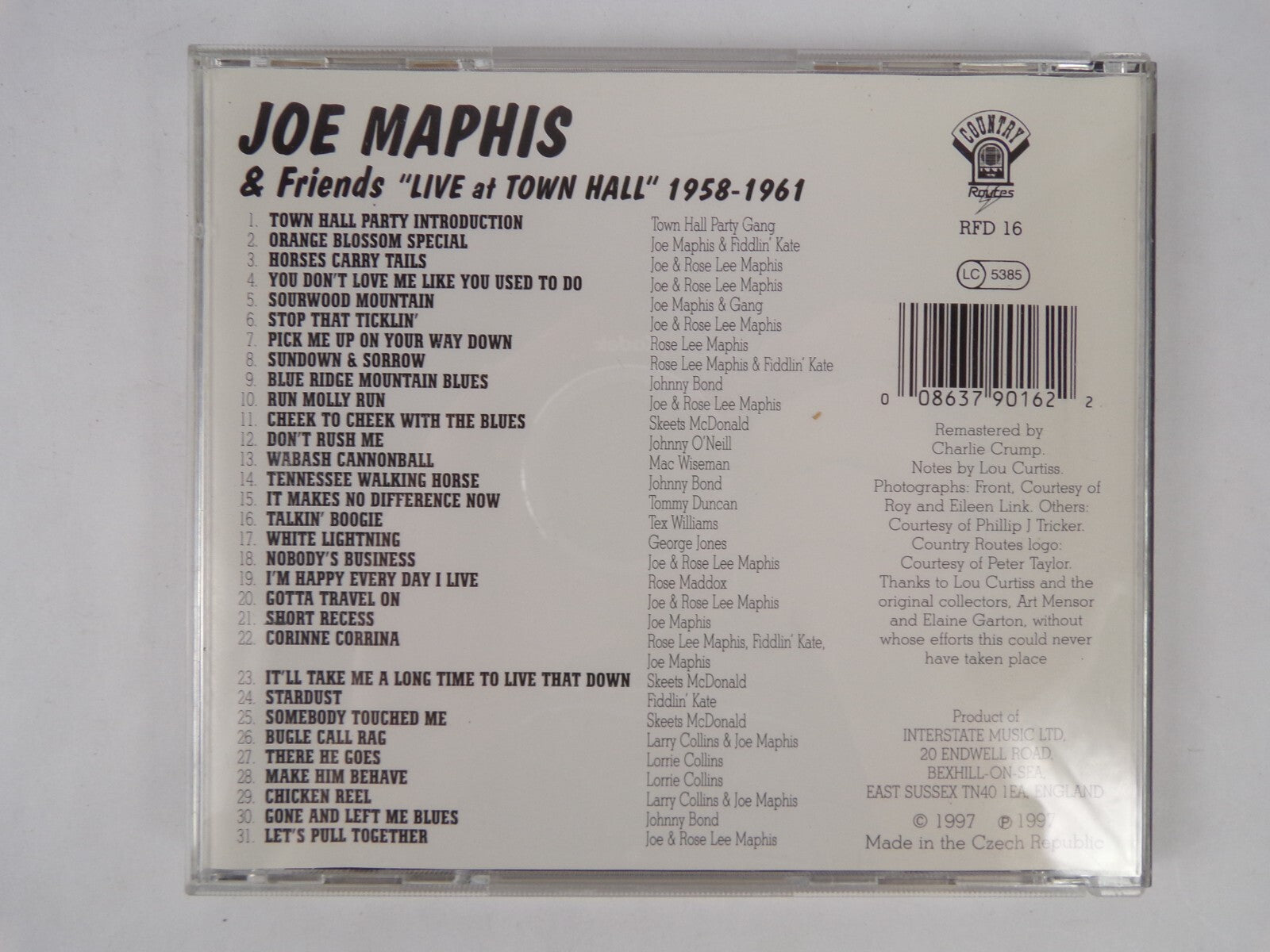 Joe Maphis & Friends Live At Town Hall Greatest Hits CD #9