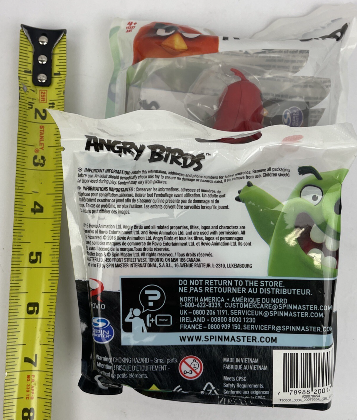 Lot of 2 x Rovio Tiny Toppers ANGRY BIRDS Character Figures RED, Terrence NEW