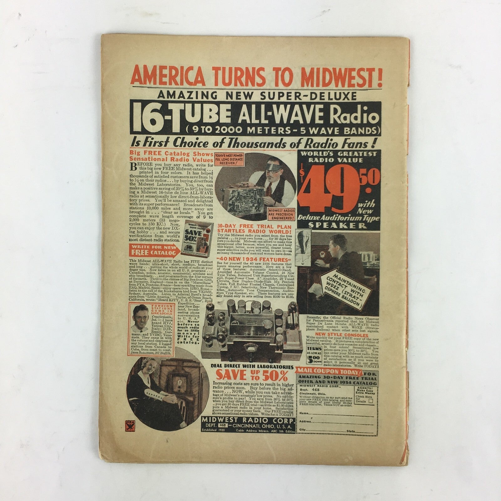  February 1934 Radio Magazine The Gainer A Two Tube Receiver Power Output W6CUH