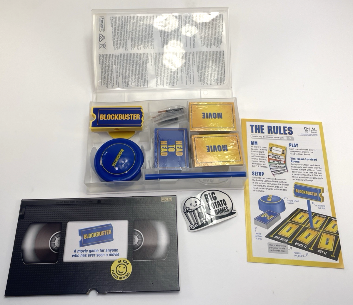 Blockbuster Party Game Movie TV Theme Complete Set Big Potato Batteries Included