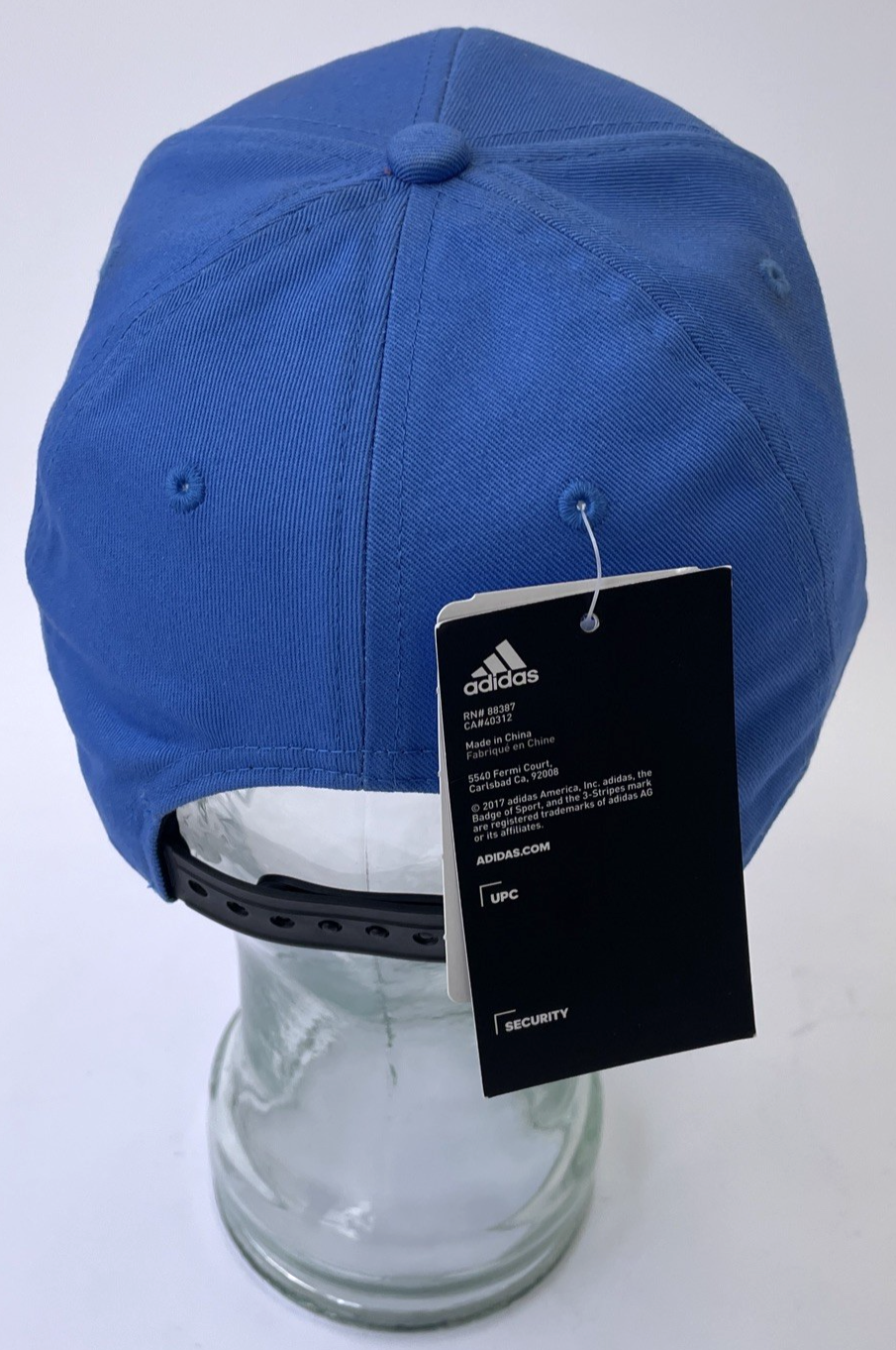 Adidas KIDs Relaxed 3 Stripe Strap Back Golf Hat Soft Blue OSFY Youth Fit