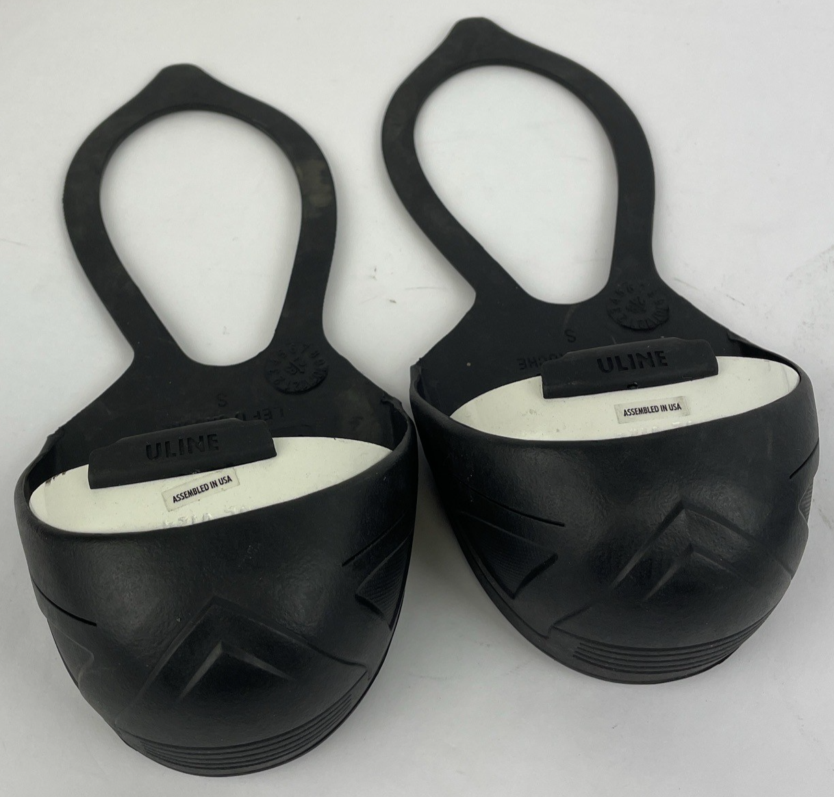 2 x ULINE S-22258-S Quick Fit Steel Toe Cap Medium LOT OF 2 PAIRS White / Black