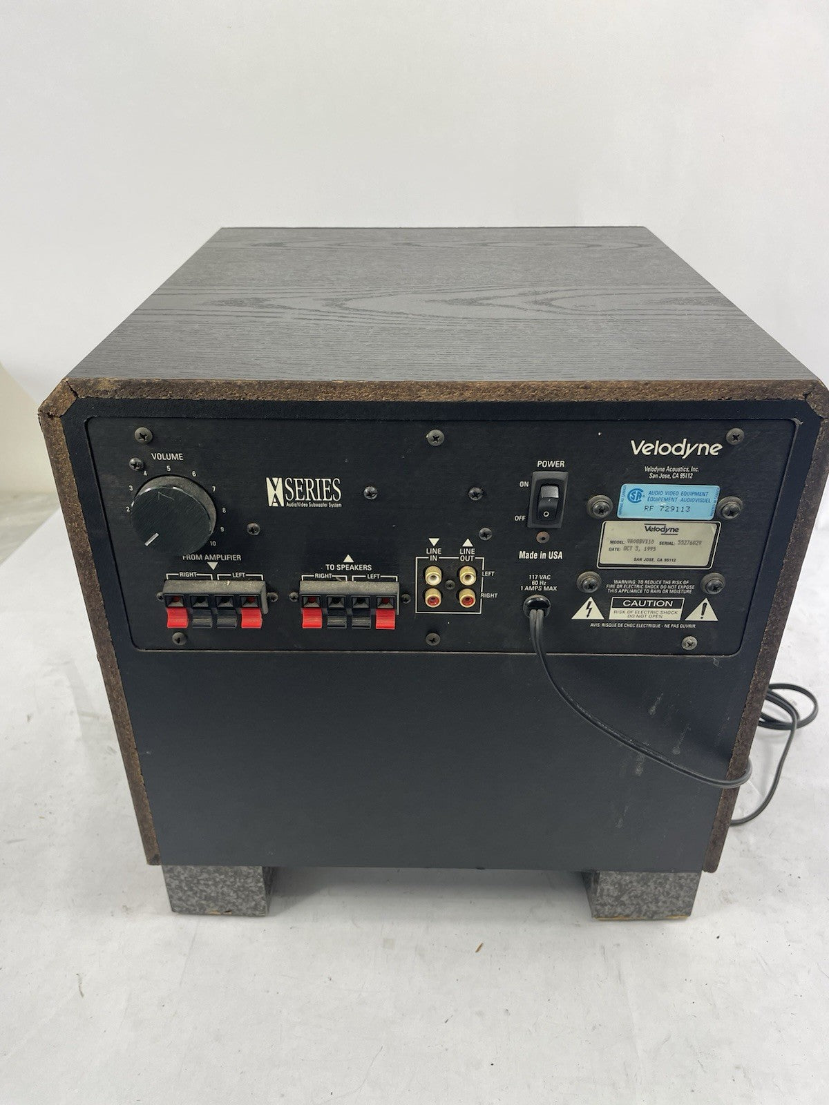 Velodyne Powered Subwoofer – Model: VA08BVX10
