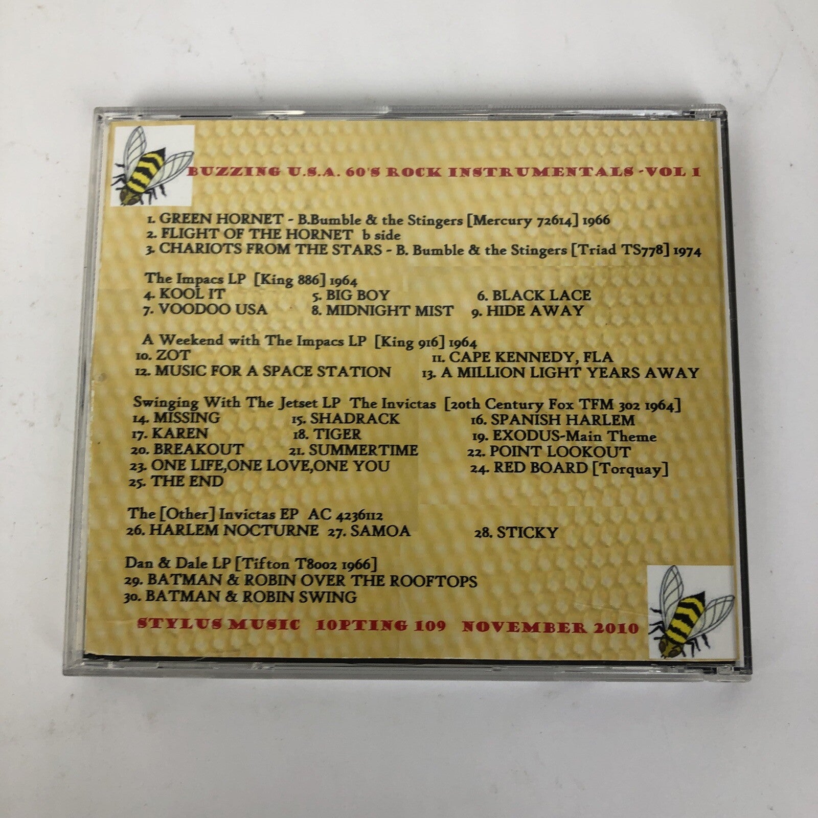 BUZZING U.S.A. 60'S ROCK INSTRUMENTALS -VOL ONE ( VARIOUS ARTISTS ) 30 TRACKS #1