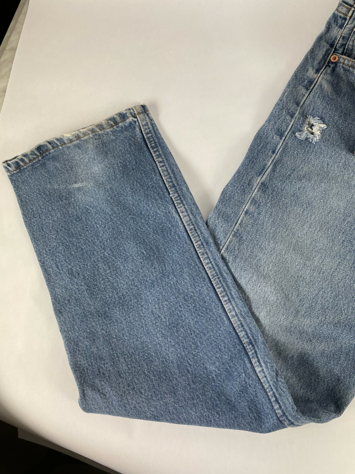 Levi's Men's Light Blue 501 Regular Fit Straight Leg Jeans Size W 34 L 30