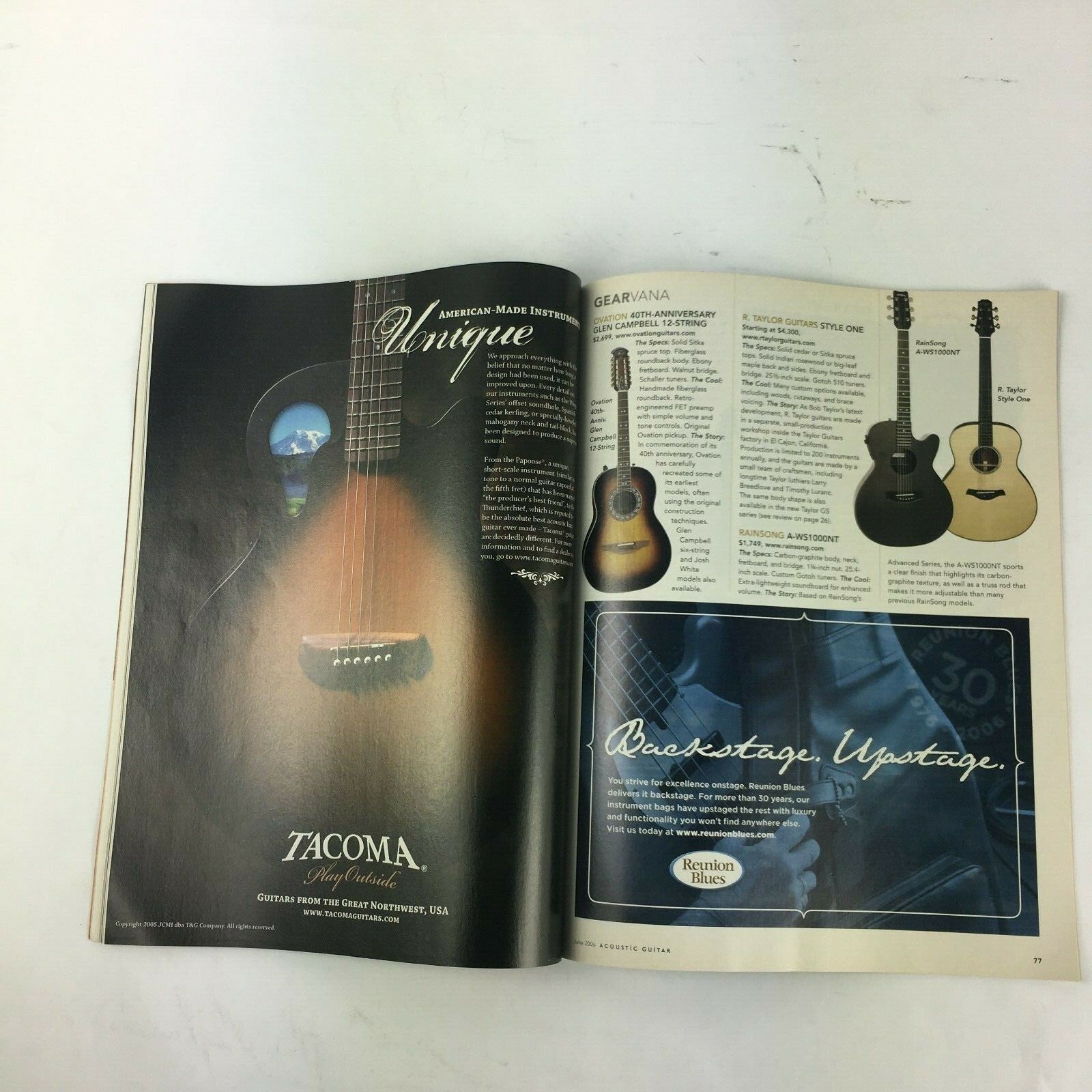 June 2006 Acoustic Guitar Magazine Ben Harper Gearvana Bryan Sutton Taylor