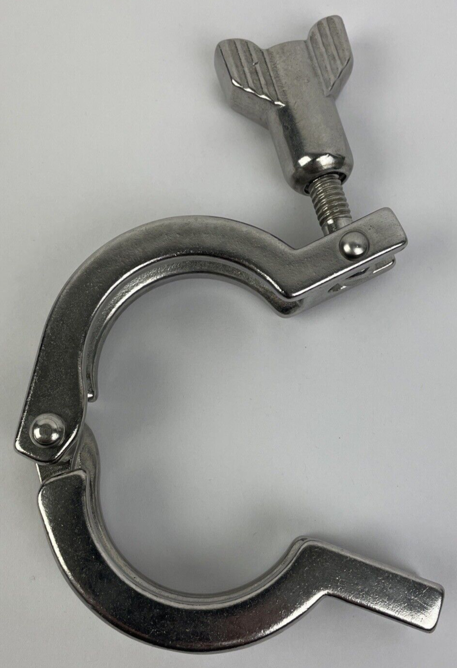 1.5" Tri Clamp with Wing Nut Stainless Steel 304 Heavy Duty Sanitary Clamp 1.5in