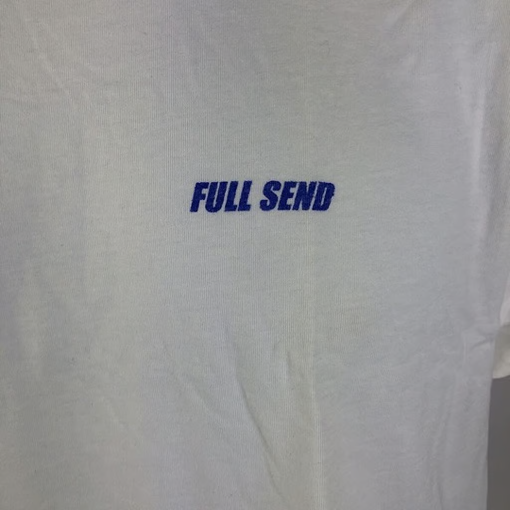 Nelk boys Full Send " Steve Will Do It " F. U. Tee T-shirt size Medium White