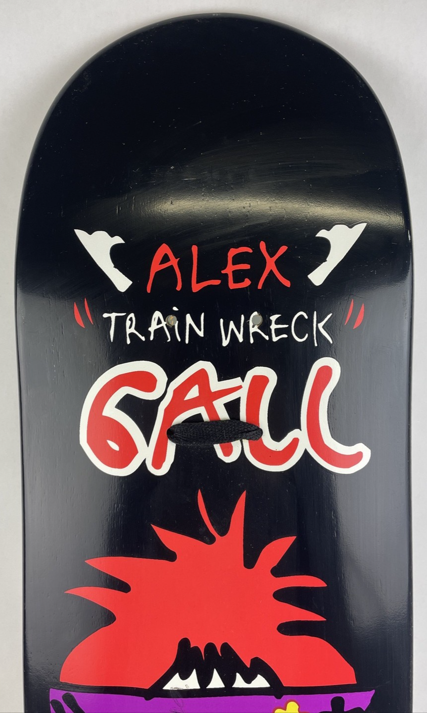 Signed KROOKED Skateboards Guest Deck Alex Gall TrainWreck Mark Gonzales Artwork