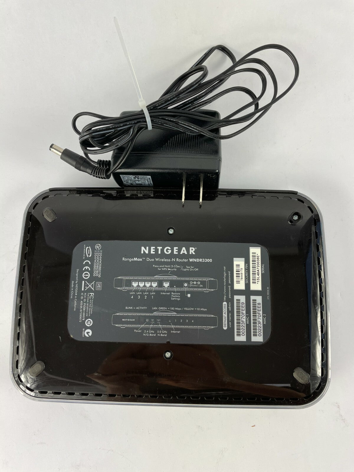 Genuine Netgear Duo Wireless N Router WNDR3300