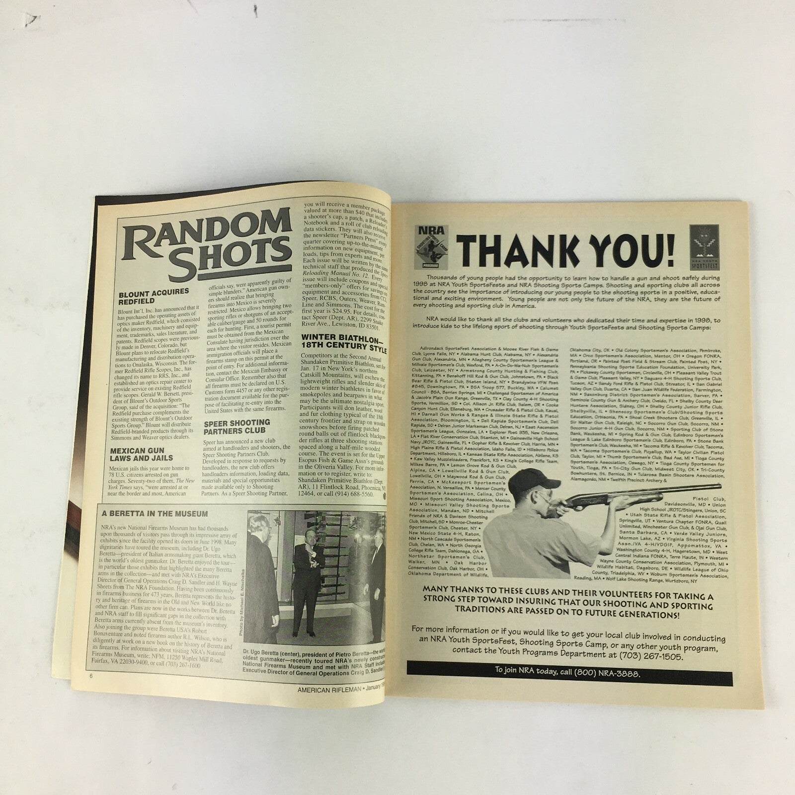 January 1999 American Rifleman Magazines Give Me Libety! Sweepstakes