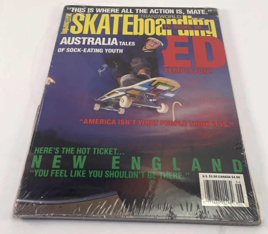 TRANSWORLD SKATEBOARDING MAGAZINE June 1991 Jordan Richter Ed Templeton