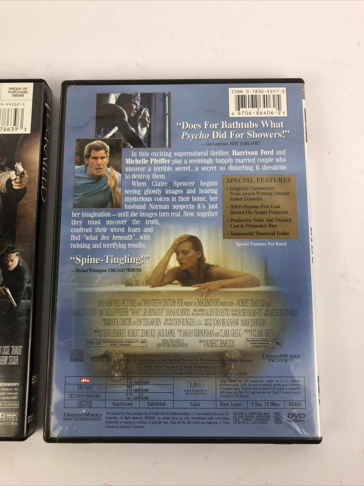Derailed (DVD) Jennifer Aniston RZA XZIBIT + What Lies Beneath Pfeiffer Ford Lot