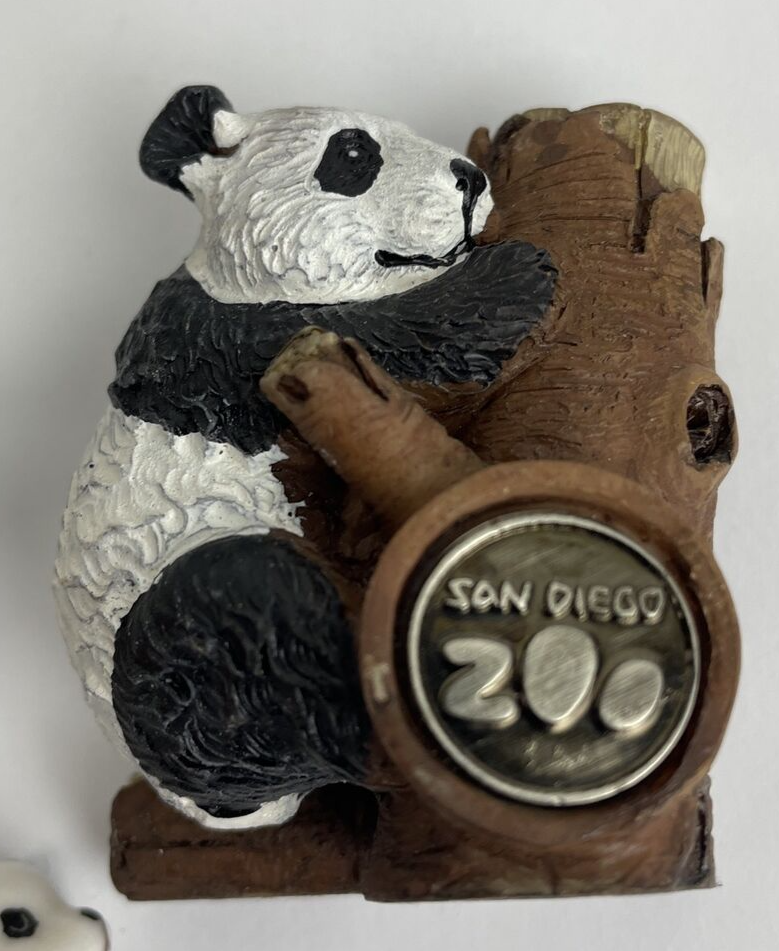 Lot Of 9 x  Assorted Panda Bear Sculpture FIGURINES Gunus Ailuropoda + Furry Pez
