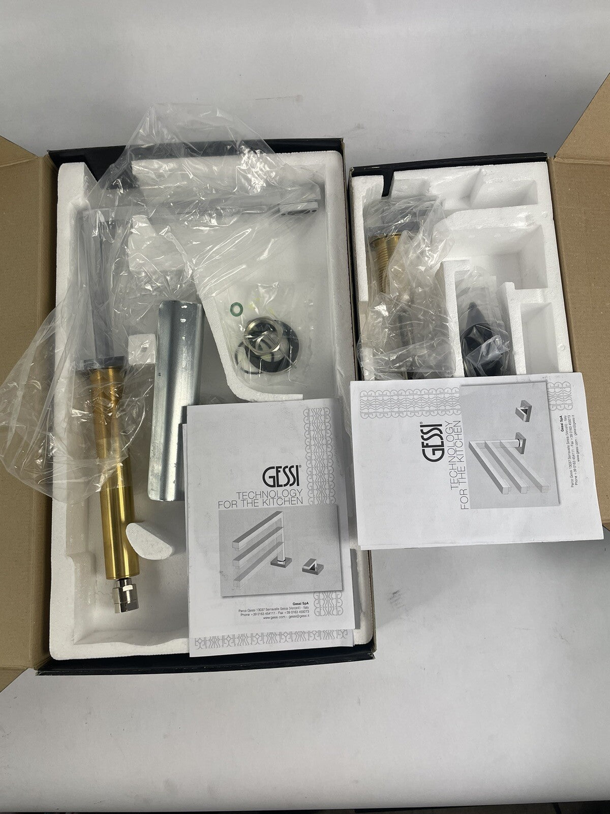 Gessi Quadro 17438#031 side lever kitchen faucet polished chrome mixer