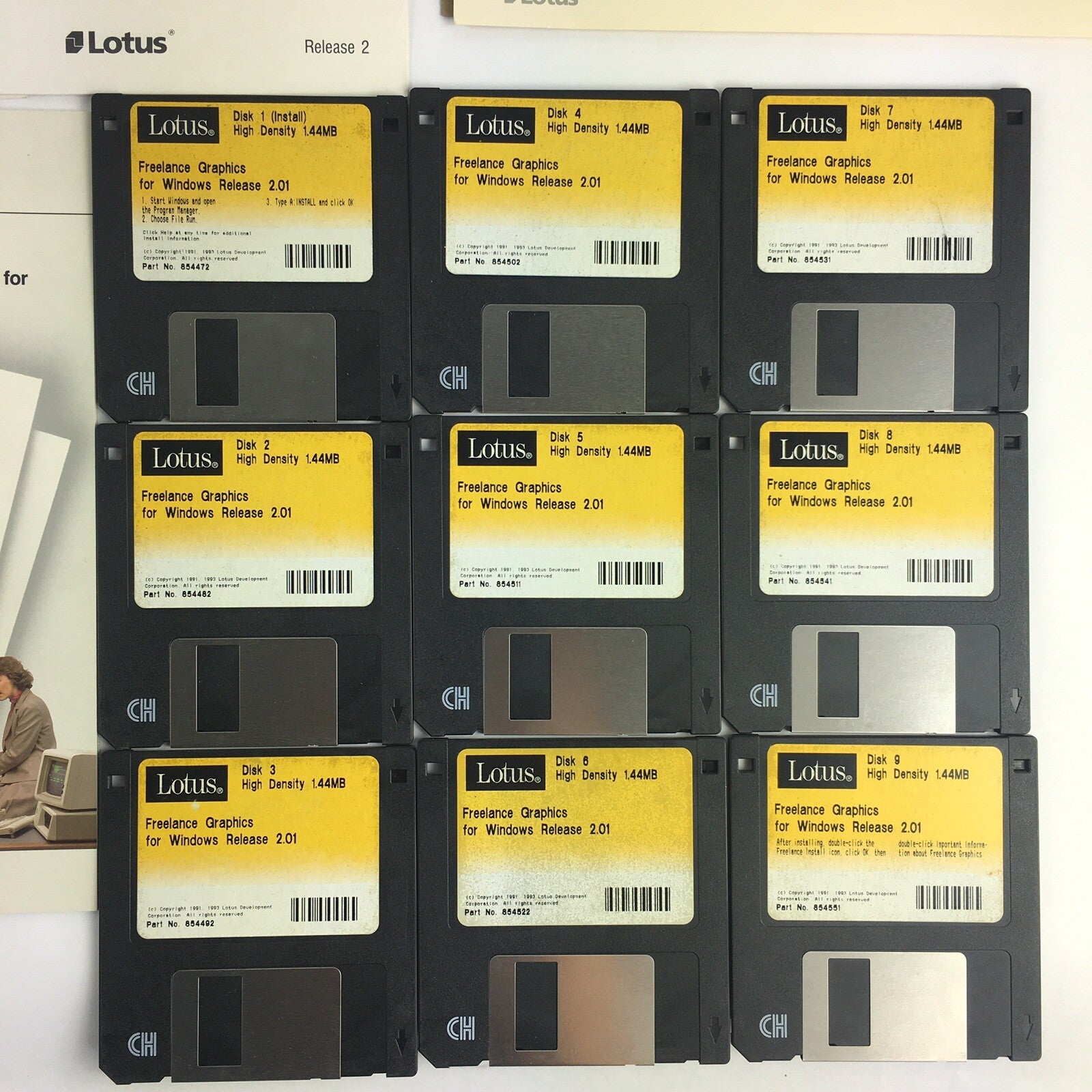 Vintage Lotus 123 Release 2.01 5.25" Disk Version 