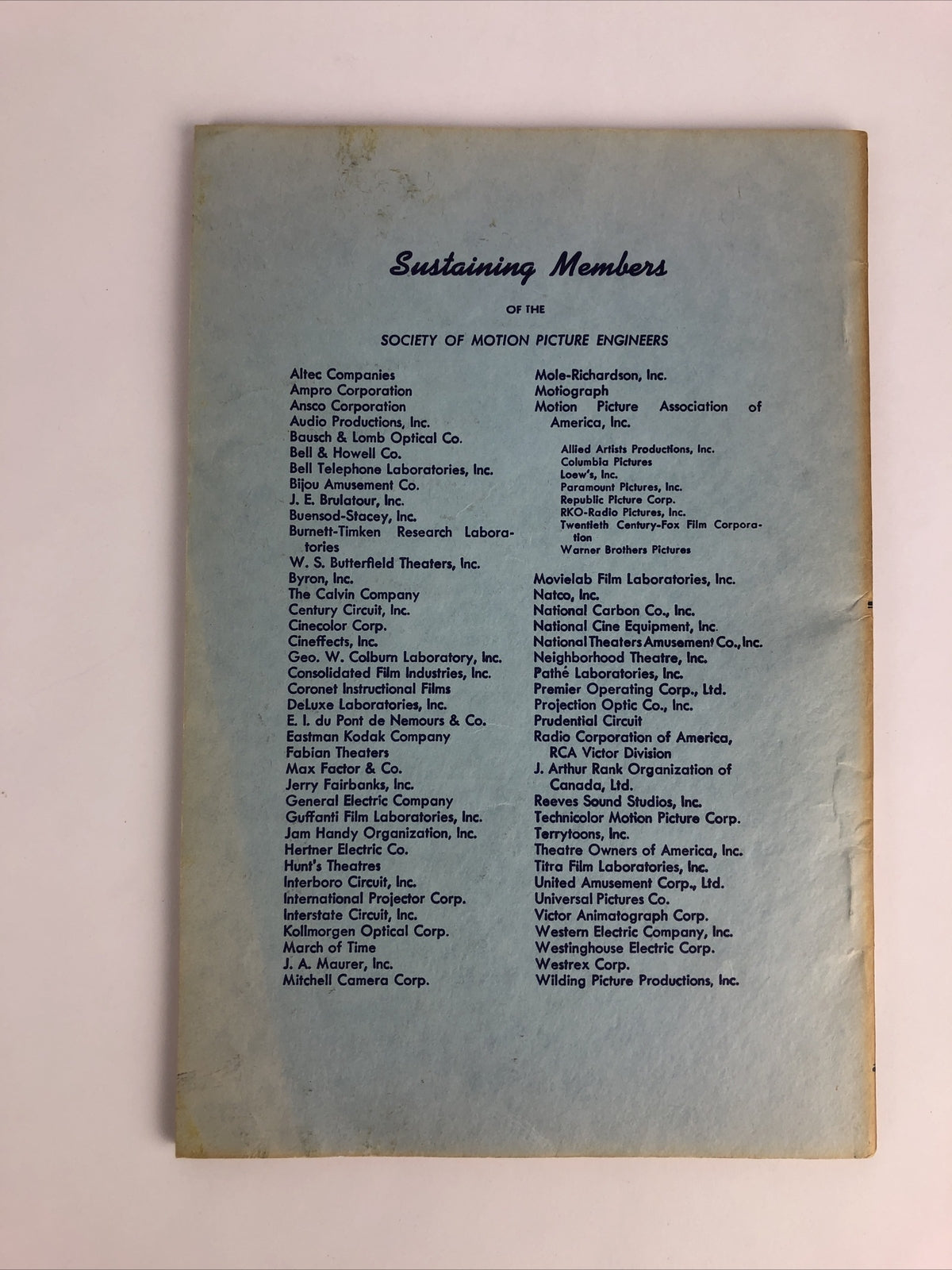 SMPE Journal Of The Society Of Motion Picture Engineers July 1949 VOL 53 No 1