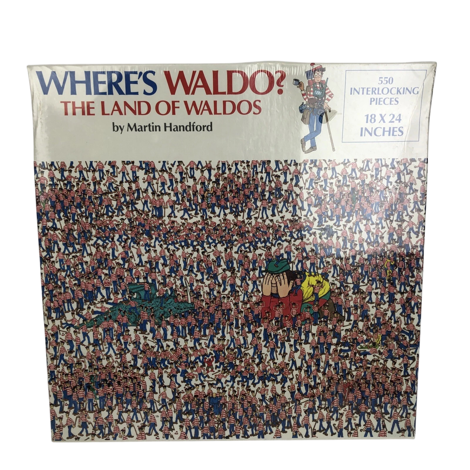 NEW Vintage 1990 Where's Waldo Land of Waldos Jigsaw Puzzle 550 Pieces 18"X24"