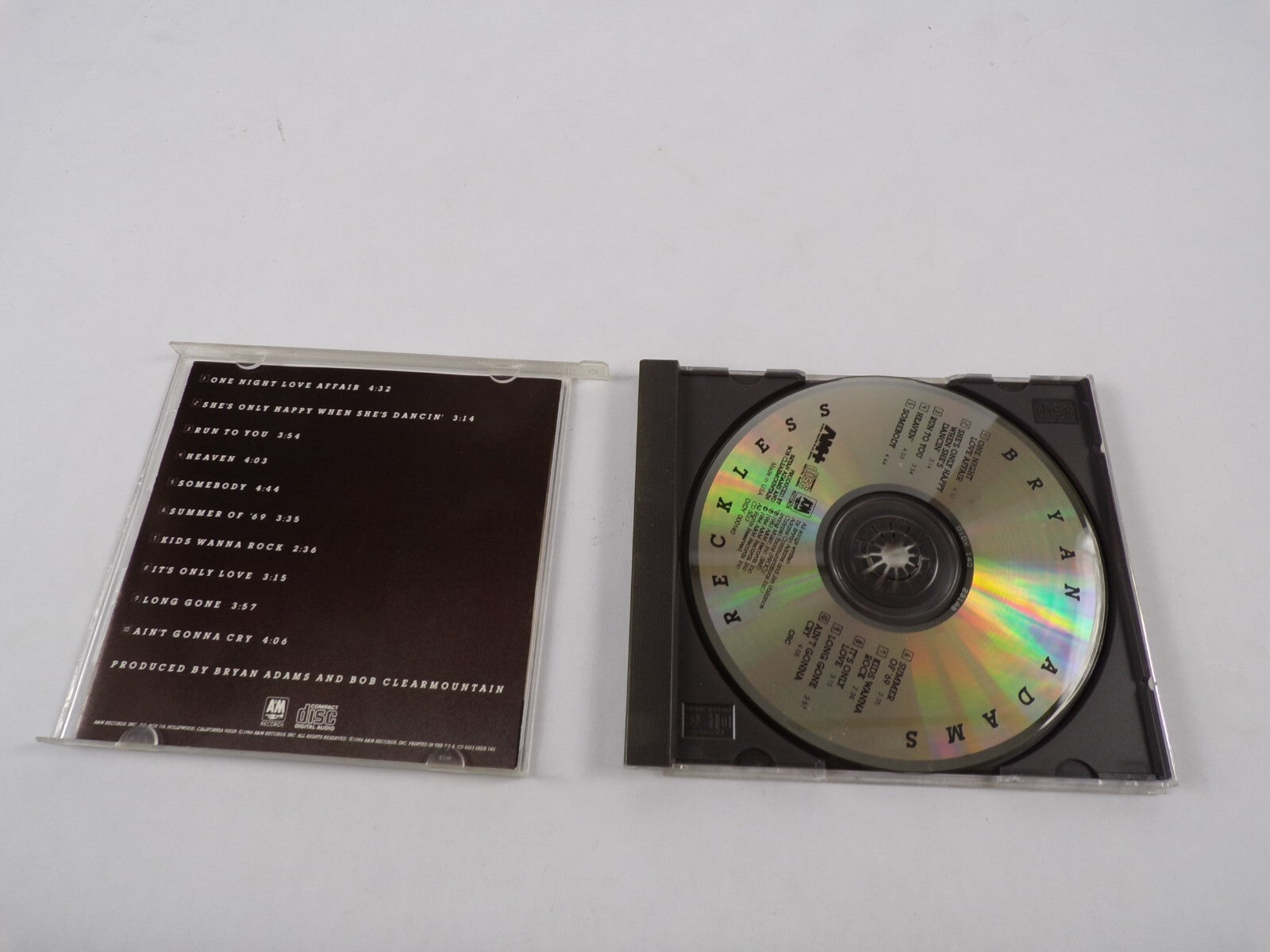 Bryan Adams Reckless One Night Love Affair She's Only Happy When She's Run CD#45