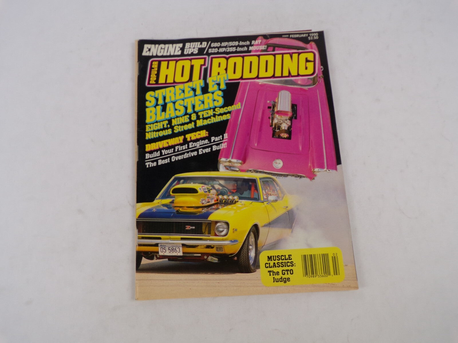 February 1990 Hot Rod Magazine Engine Build/Ups Street ET Blasters Eight,Nine