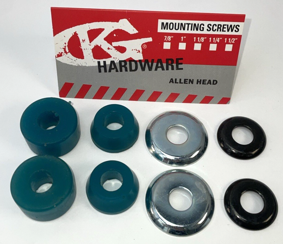 Grind King Truck Bushings Standard Conical Cushions Medium 87a w Washers Blue