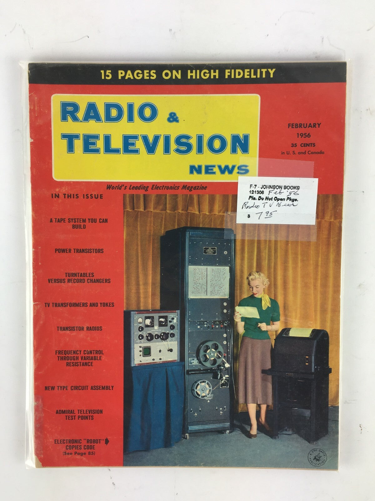 February 1956 Radio Television News Magazine Transistor Radios AdmiralTelevision