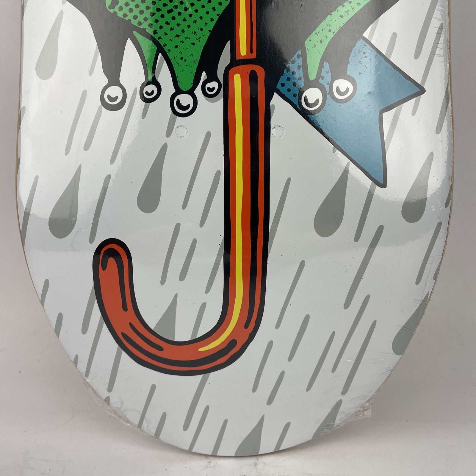 Blueprint Skateboards White Rain or Shine Umbrella Skateboard Deck 7.6" x 31"