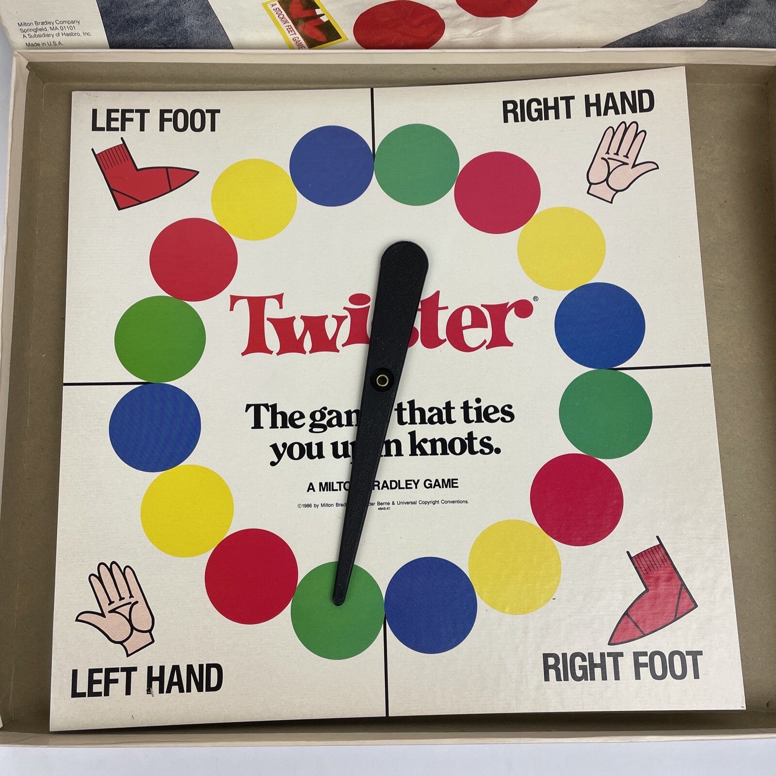 Vintage Twister Milton Bradley 4645 Game USA -  1986 Game that Ties You in Knots