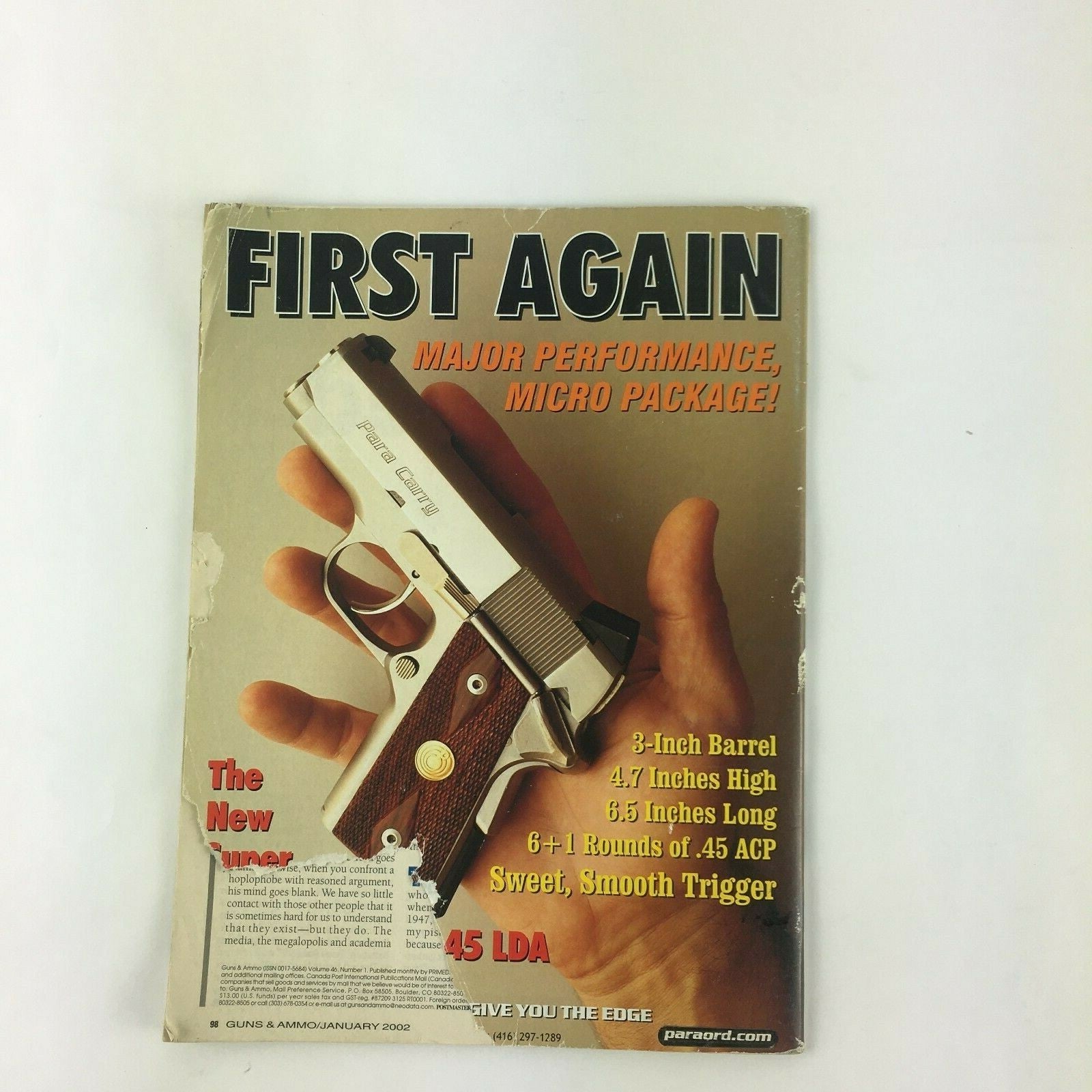 January 2002 Guns & Ammo Magazine .44 Caliber Guns and Loads Winchester .270 Mag