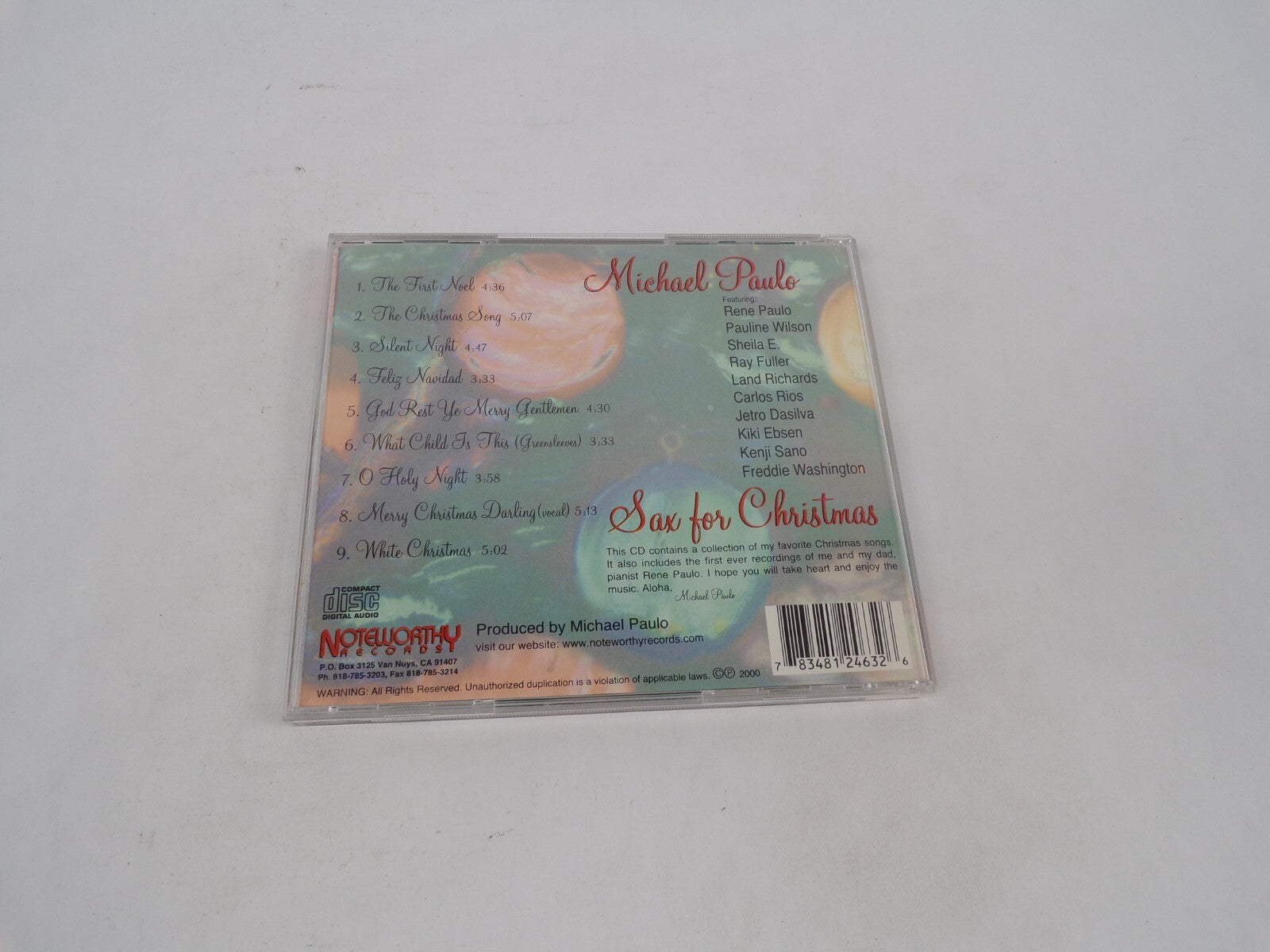 Michael Panto Sax For Christmas The First Noel The Christmas Song Silent CD#69