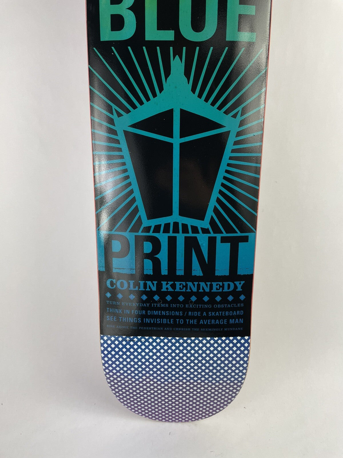 Blueprint Colin Kennedy Pachinko rare 8-inch hard rock maple skateboard deck.